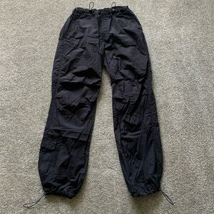 New Garage Paxton Parachute pants never worn, size XS, black, 100% cotton